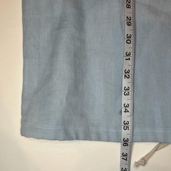 NWT iLinen Lifestyle Made Poland 🇵🇱 LINEN CrewNeck Baby Blue/Natural Dress M - Picture 8 of 12